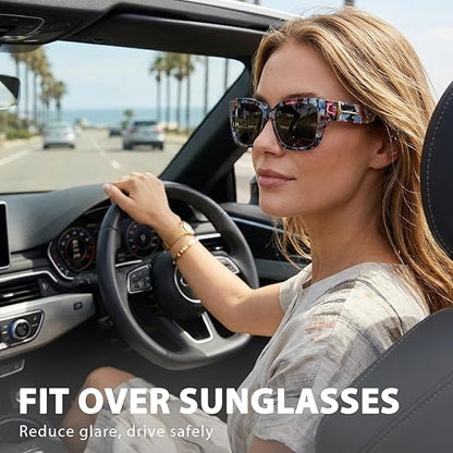🔥Polarized Fit Over Sunglasses for Women🕶️ – UV400 Protection for Prescription Glasses ✨