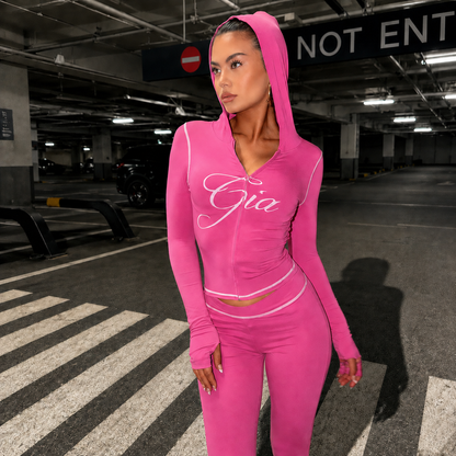 Women’s Y2K Zip-Up Hoodie Set