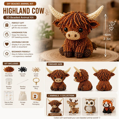 🔥Last Day 49% OFF -🧵✨Tiny 3D Beaded Animal DIY Kit