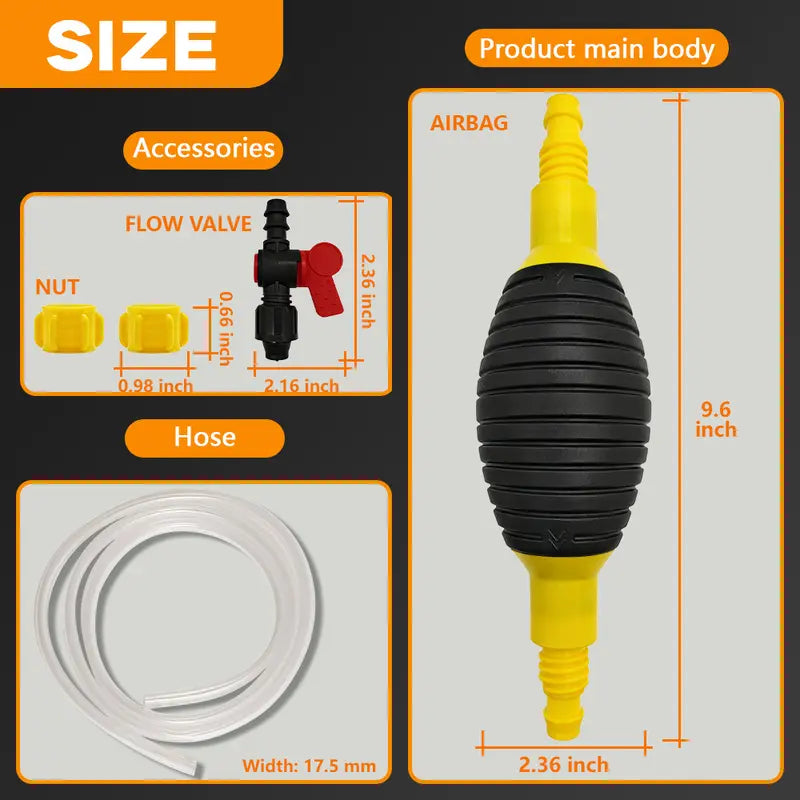 ⛽ High-Flow Manual Siphon Transfer Pump Kit
