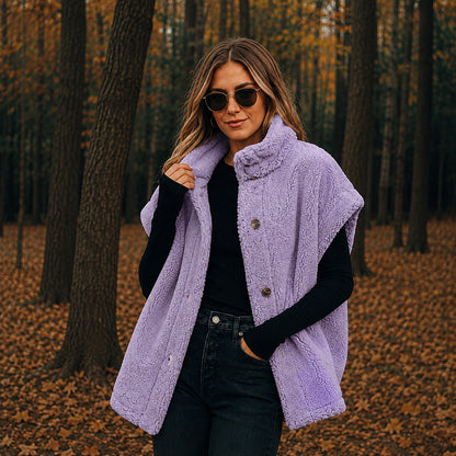 Cozy Oversized Sherpa Fleece Vest