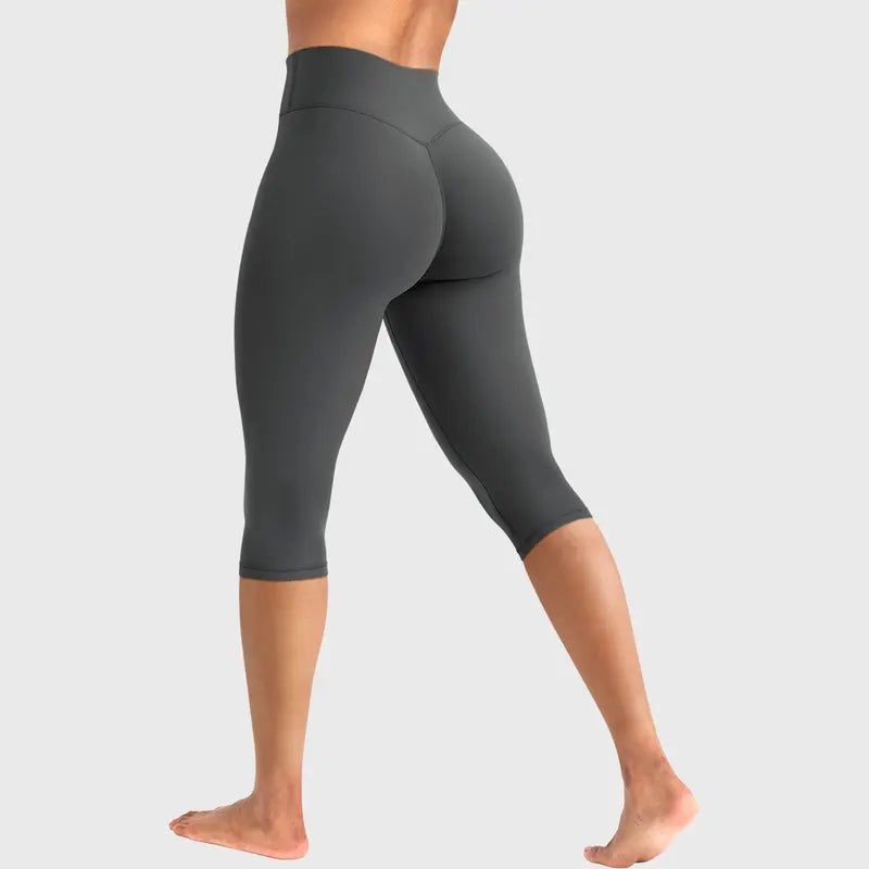 Women’s No-Front-Seam High-Waisted Scrunch Yoga Pants