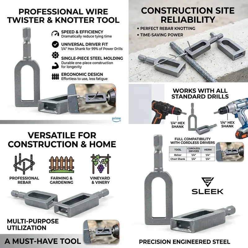 ⚙️ Professional High-Efficiency Wire Twister / Knotter