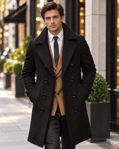 Men’s Classic Double-Breasted Trench Coat