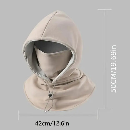 Unisex 3-in-1 Fleece Hood Face Cover & Neck Warmer
