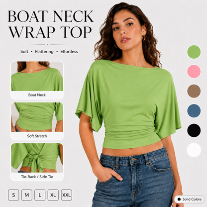 ☀️Women’s Flattering Tie-Back Wrap Top