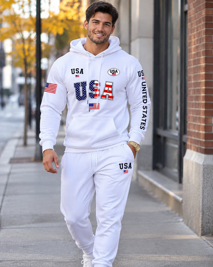 Men's USA Graphic Hoodie Set
