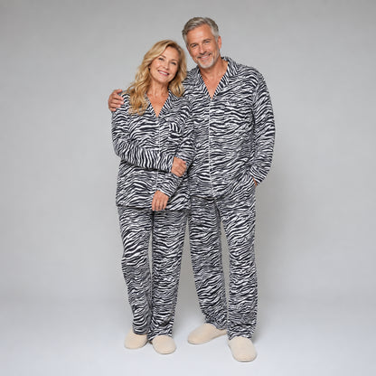 Men’s & Women’s Zebra Print Pajama Set