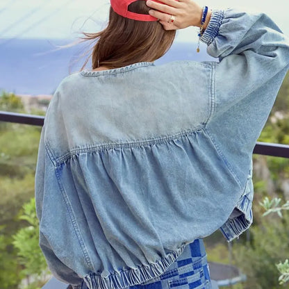 Women’s Vintage Floral Denim Jacket