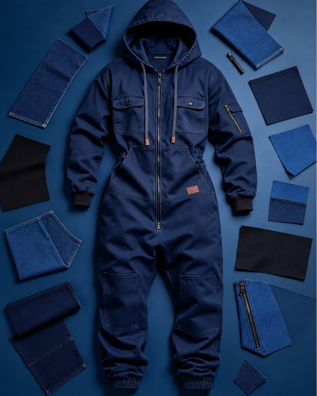 Men's Hooded Cargo Jumpsuit