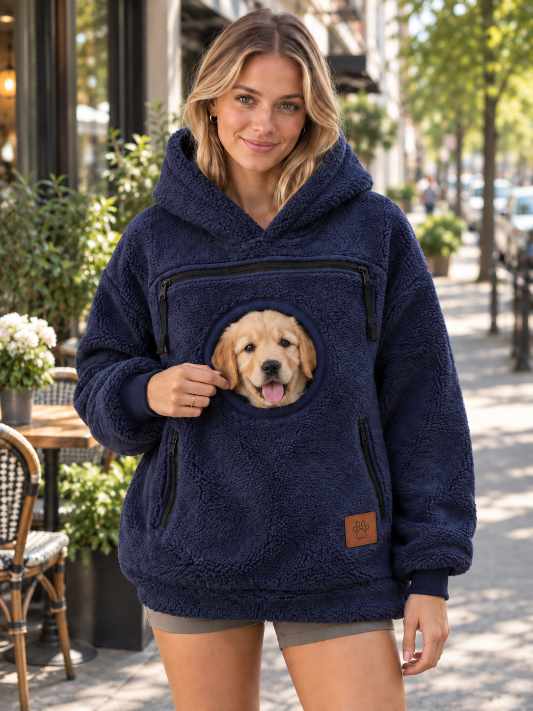 Cozy Pet Carrier Sherpa Hoodie