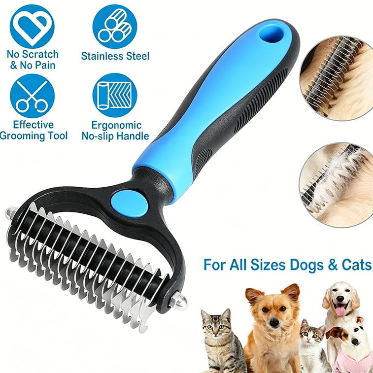 🐾 Professional Deshedding Tool for Dogs & Cats – Gentle, Efficient & Fur-Free Home ✨💖