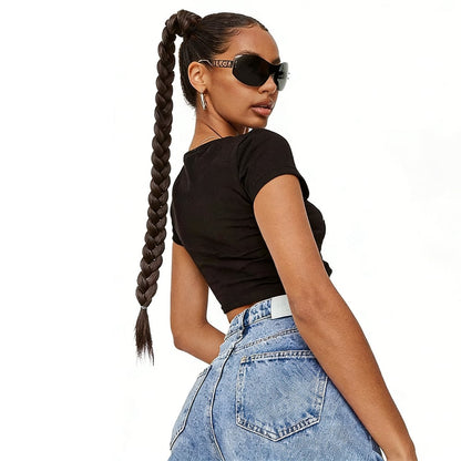 🔥Hot Sale 49% OFF - 💇‍♀️DIY Long Braid Ponytail Extension with Elastic Tie✨