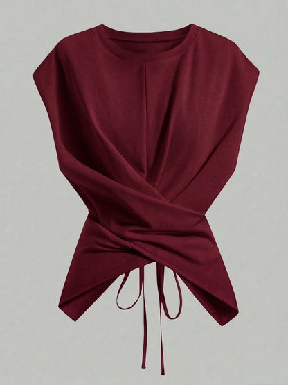 Women’s Flattering Criss-Cross Waist Tie Top