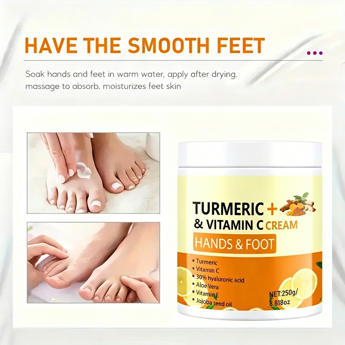 🌟 Turmeric & amp Vitamin C Hand and Foot Cream