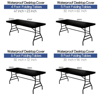 🔥Reusable Stretchy Fabric Table Cover with Elastic Edge💦Spill-Proof & Wind-Resistant! 🌬️