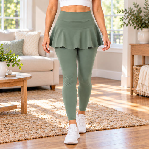 Women’s High-Waist Skirted Stretch Pants