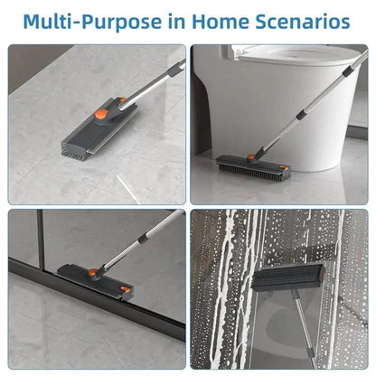 Banish Dirt Instantly! 🧹Deep Clean Floor Brush with V-Shaped Bristles ✨ Perfect for Kitchen, Patio & Hardwood Floors 🏡