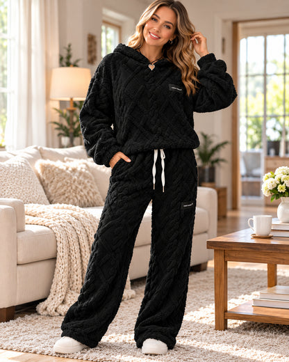 Women's Cozy Plush Fleece Hoodie & Pants Set