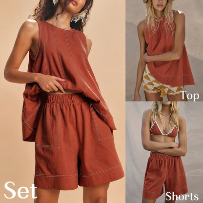 ☀️ Breezy Cotton-Linen Two-Piece Set