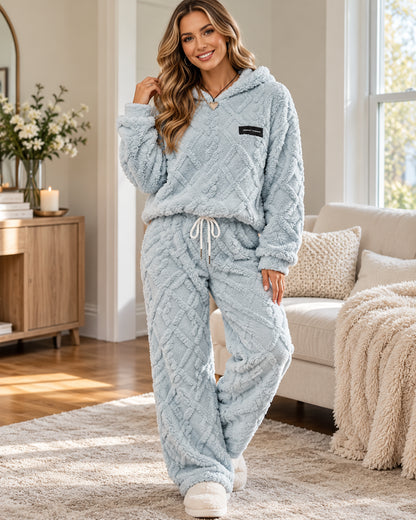 Women's Cozy Plush Fleece Hoodie & Pants Set