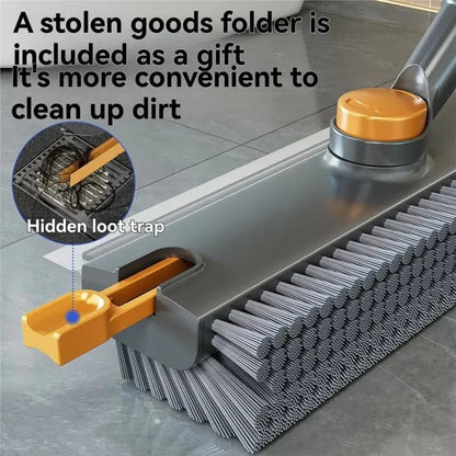 Banish Dirt Instantly! 🧹Deep Clean Floor Brush with V-Shaped Bristles ✨ Perfect for Kitchen, Patio & Hardwood Floors 🏡