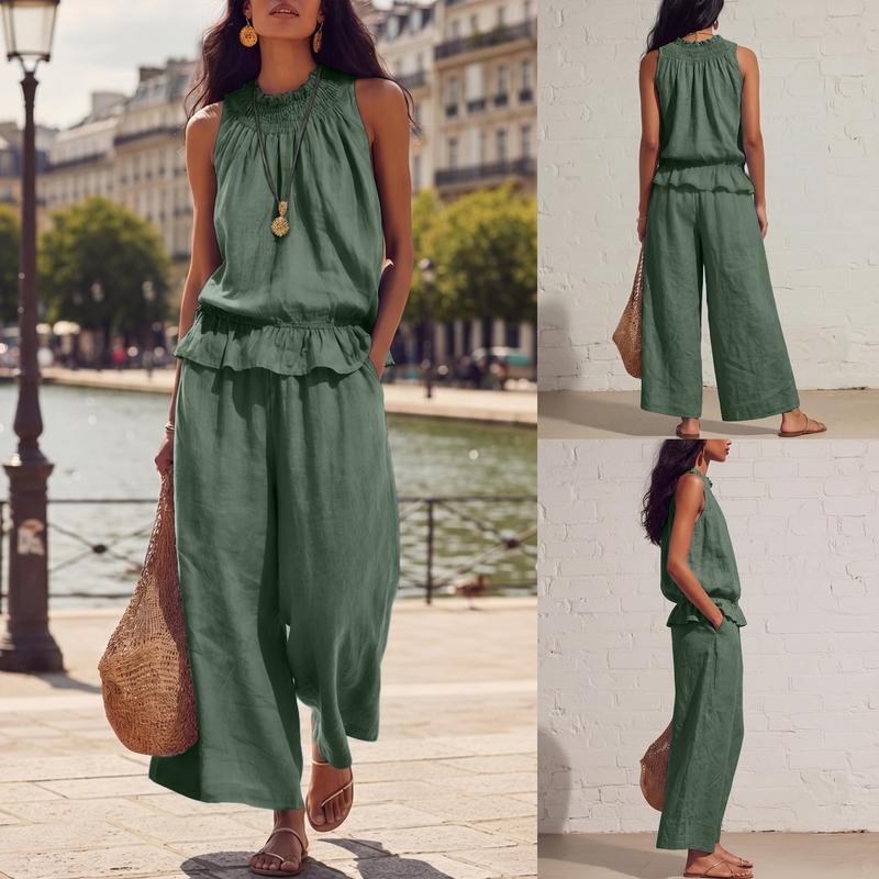 ☀️Women’s Breezy Linen-Blend Set