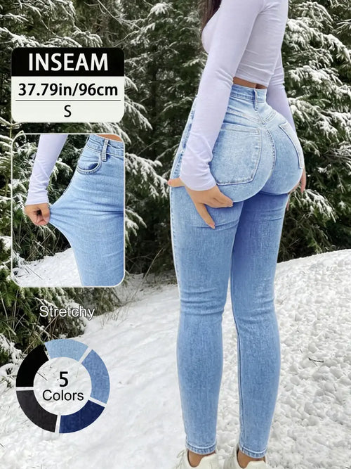 High-Waist Curve-Flattering Slim Jeans