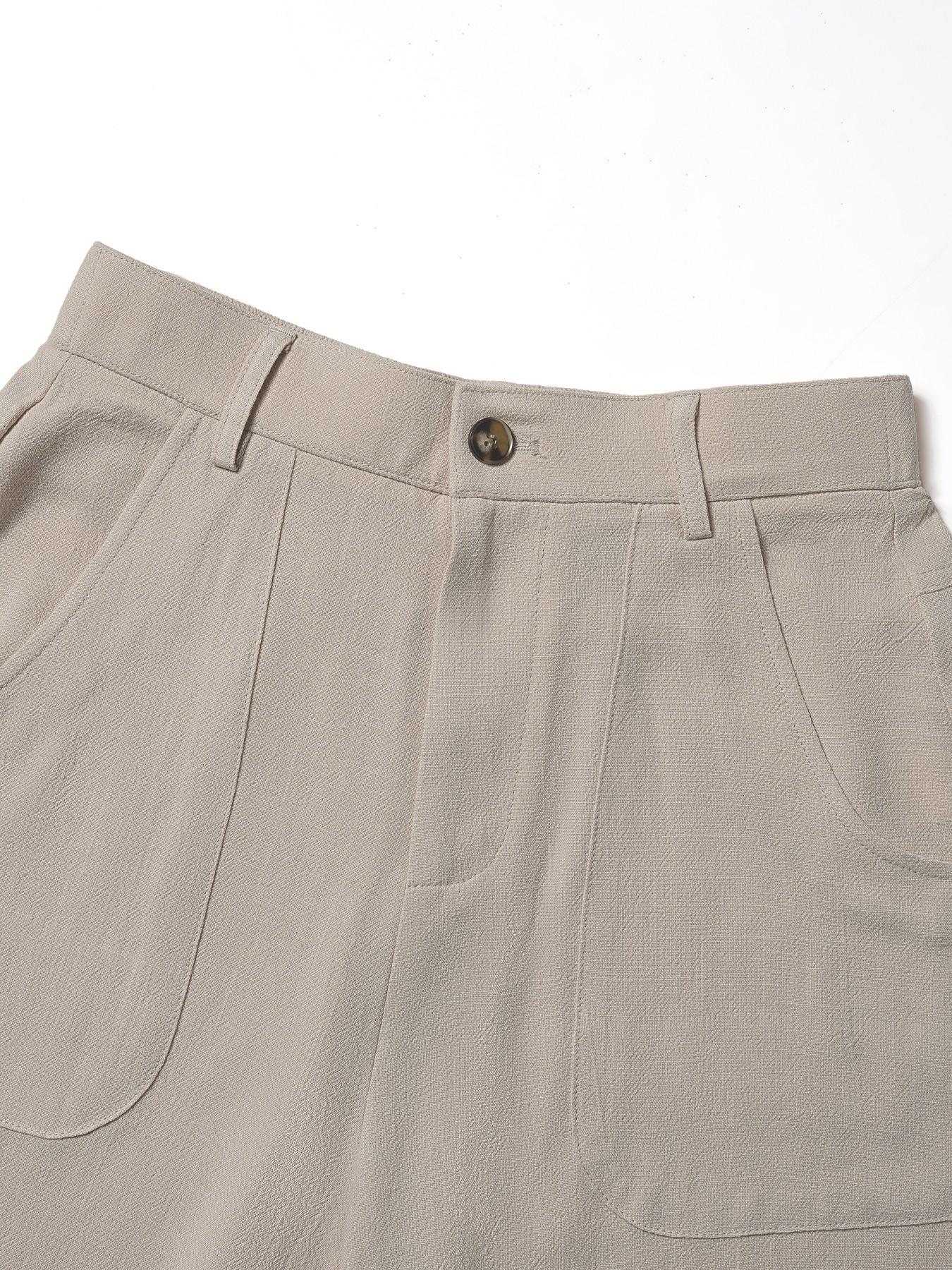 Women’s Linen Palazzo Pants with Pockets