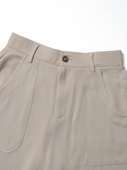 Women’s Linen Palazzo Pants with Pockets