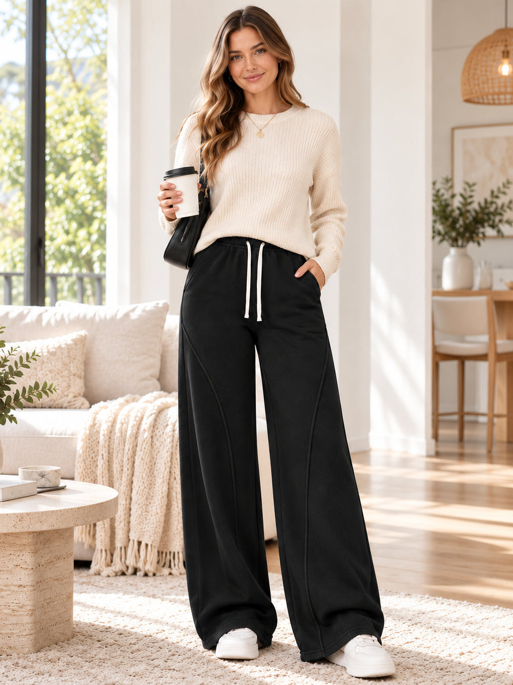 Women’s Lightweight Straight-Leg Drawstring Sweatpants