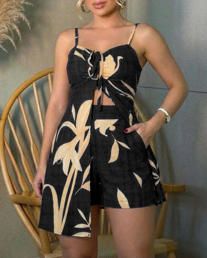 Women’s Tropical Floral 2-Piece Vacation Set