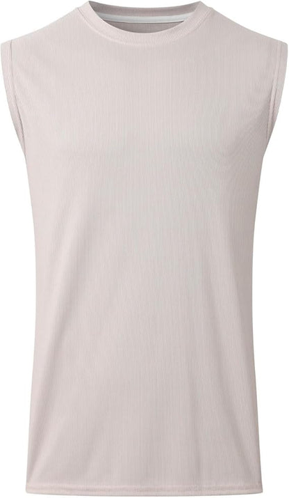 ✨Modern Knit Men's 2-Piece Leisure Suit – Sleeveless Tank Top & Lounge Pants