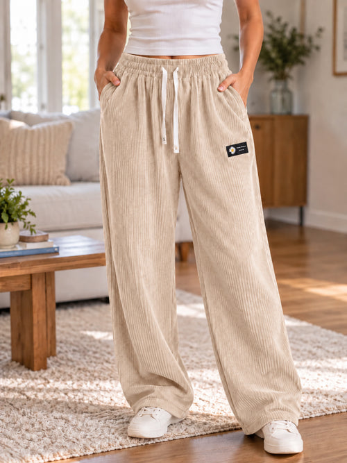 Women’s Corduroy High-Waisted Wide-Leg Pants