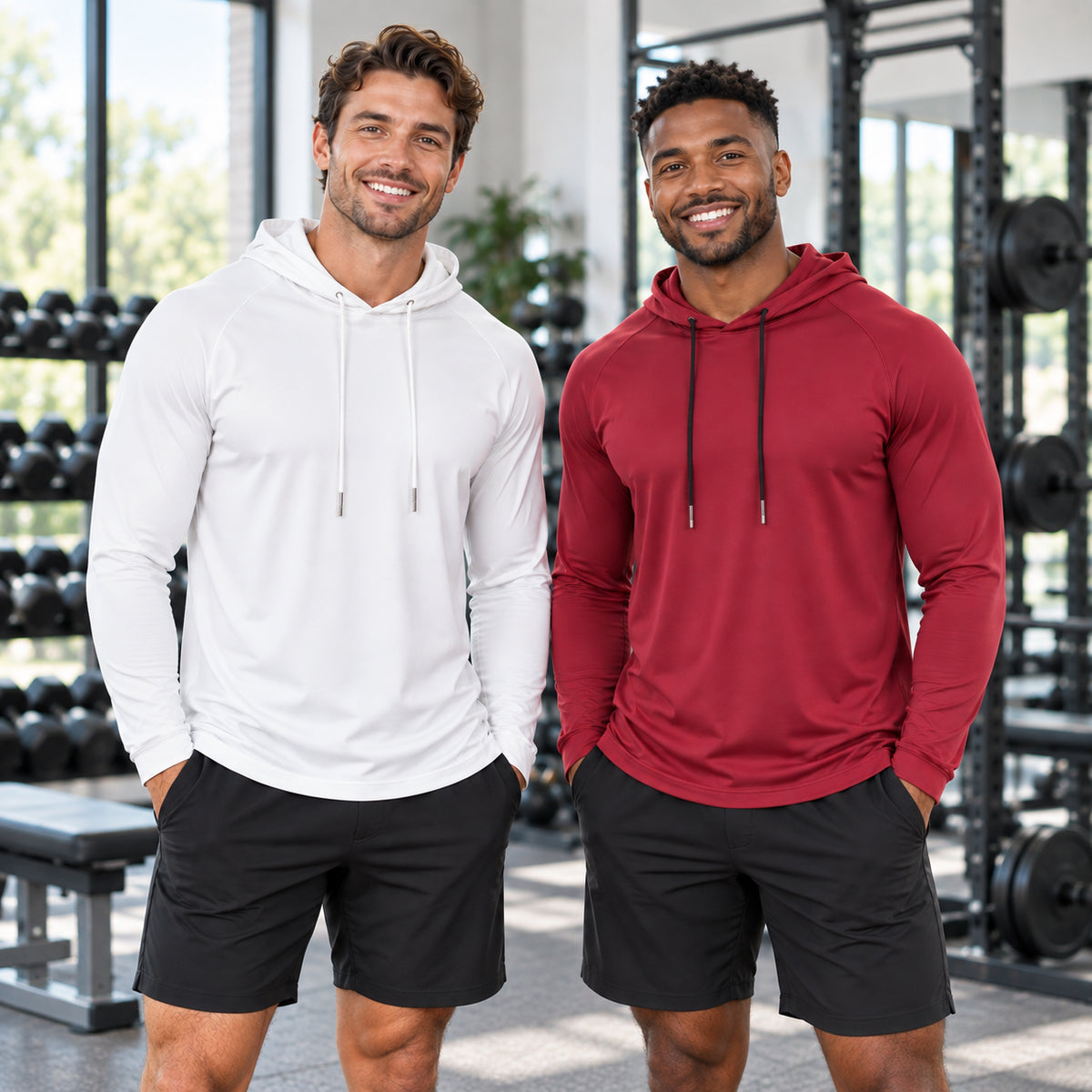Men’s 2-Pack Breathable Lightweight Casual Hoodies