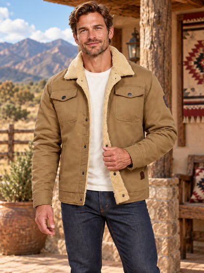 Men’s Durable Sherpa-Lined Trucker Jacket