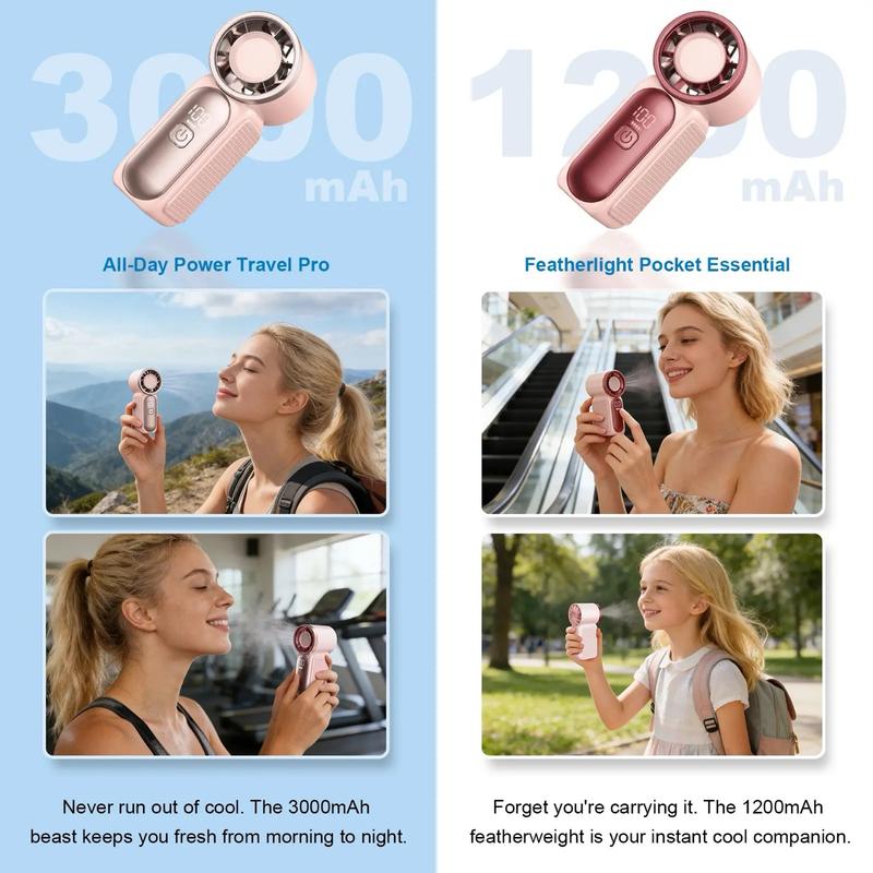 🔥Limited time sale🌬️Mini Handheld Fan with LED Display