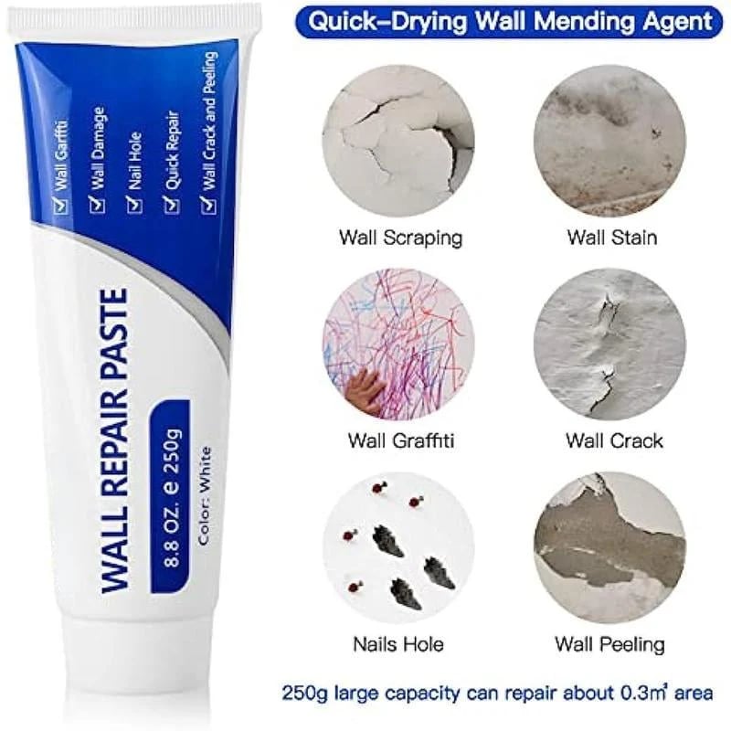 🛠️ No Skills Needed! Quick-Dry Wall Patch Compound – Professional Restoration Kit for Drywall & Plaster 🚀