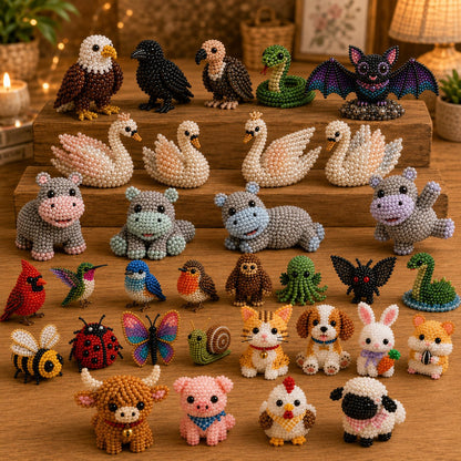 🔥Last Day 49% OFF -🧵✨Tiny 3D Beaded Animal DIY Kit