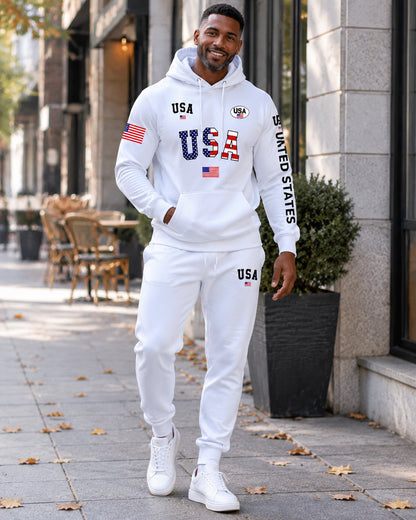 Men's USA Graphic Hoodie Set