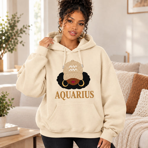 Full 12 Zodiac Afro Graphic Unisex Hoodie