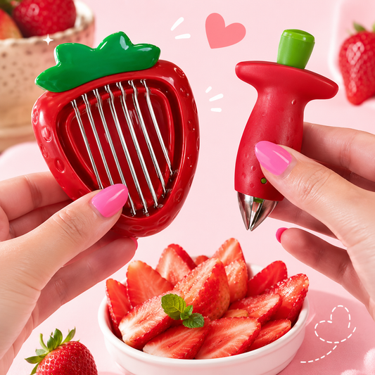 🍓Adorable Strawberry Slicer Tool