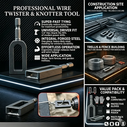 ⚙️ Professional High-Efficiency Wire Twister / Knotter