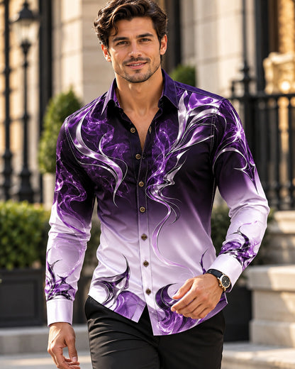Men's Metallic Swirl Ombre Shirt