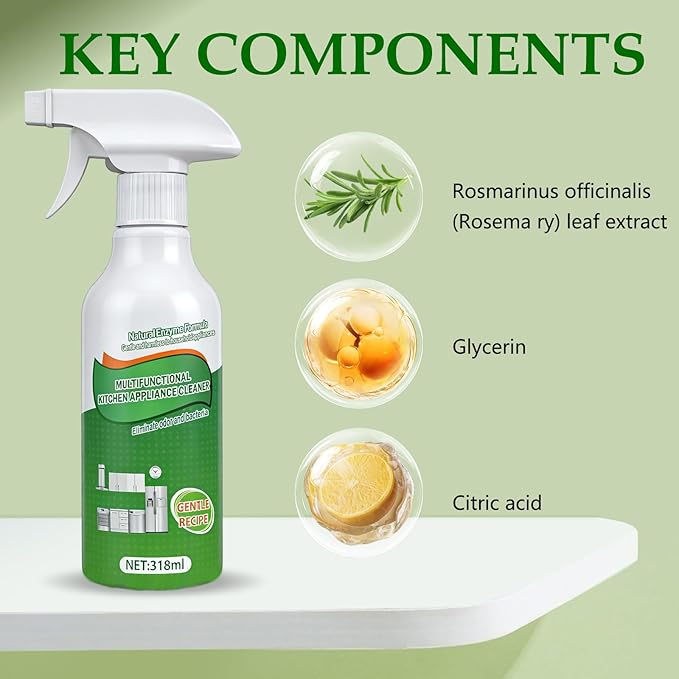 Professional Multi-Purpose Kitchen Degreaser Spray — Fast-Acting Enzymatic Formula ✨