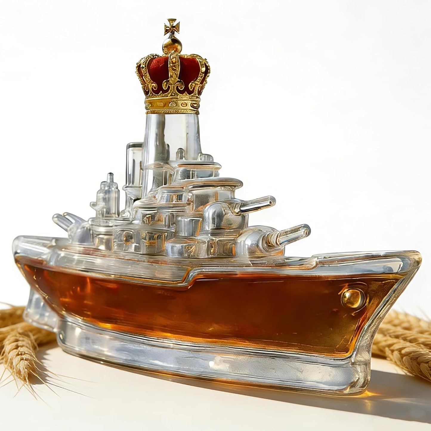 Whisky Decanter - Artistic Ship-shaped Glass Sculpture For Liquor Storage