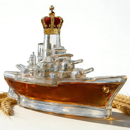 Whisky Decanter - Artistic Ship-shaped Glass Sculpture For Liquor Storage