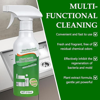Professional Multi-Purpose Kitchen Degreaser Spray — Fast-Acting Enzymatic Formula ✨