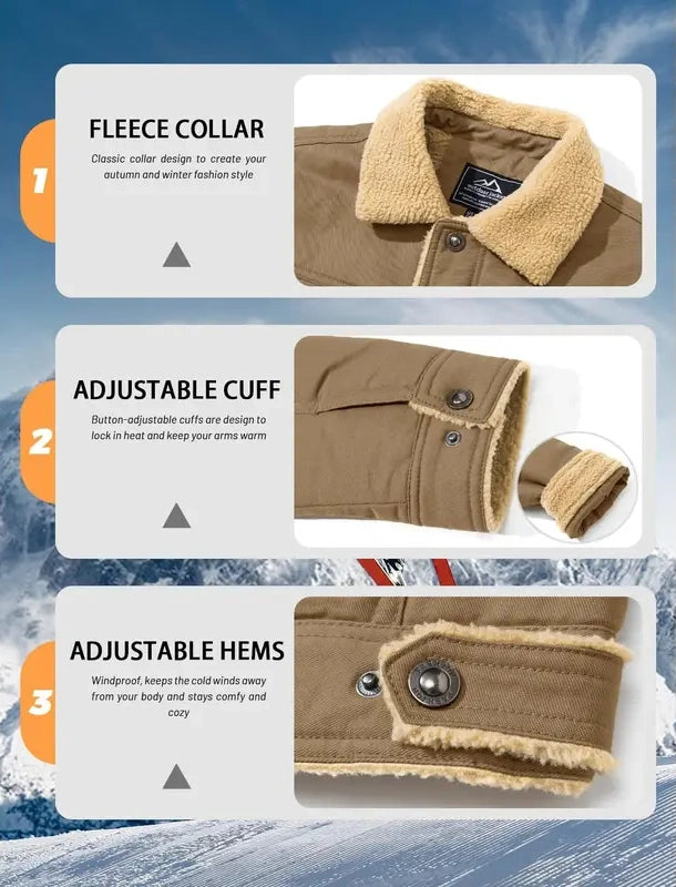 Men’s Durable Sherpa-Lined Trucker Jacket