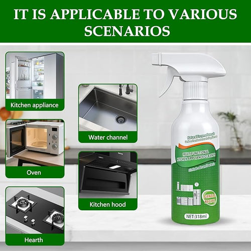 Professional Multi-Purpose Kitchen Degreaser Spray — Fast-Acting Enzymatic Formula ✨